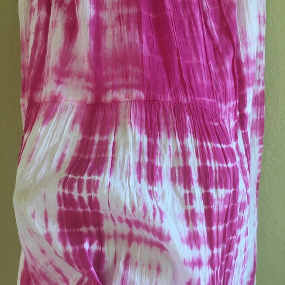 Michael Kors Women's Pink and White Tie Dye Pool Side Maxi Skirt - Picture 8 of 8